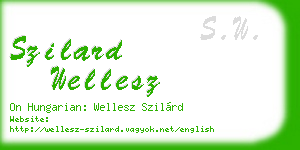 szilard wellesz business card